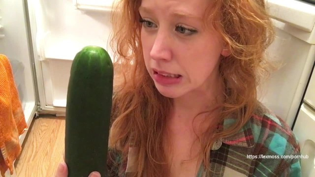 slutty redhead fucks hairy pussy with cucumber for daddy - Full XXX Movies | ePornHIT.