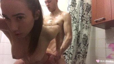 He fucked her while she was taking a shower