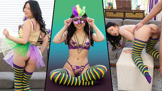 Tiny Little Asian Giana Jensen Celebrates Mardi Gras Taking Giant Cock In All Positions - Full XXX Movies | ePornHIT.