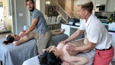 Busty Step Moms Elliot Simpson & April Storm Get Their Milf Pussies Fucked By Step Sons