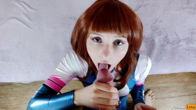 Uraraka Ochako get fucked in her pierced pussy and cum in mouth