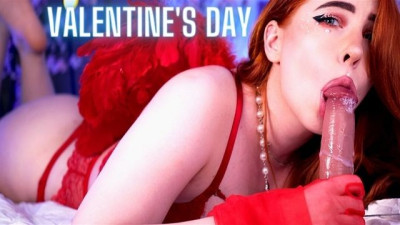 Valentine's Day. Angelic blowjob.