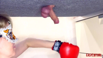 Mistress Boxing in her Slave Balls