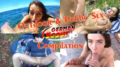 OUTDOOR PUBLIC SEX AND CUM SHOT COMPILATION WITH TEENS AND MILF