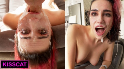 Sloppy Upside down Throat Fuck