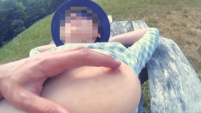 Big Tits in the Nature, Touch, Suck and Lick. POV Video