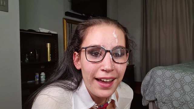 Blowjob Young Gets Blasted with Cum on her Glasses - Full XXX Movies | ePornHIT.