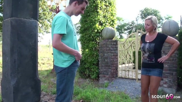 MILF Catch Young Virgin Guy Jerking in the Garden and help him with Defloration - Full XXX Movies | ePornHIT.