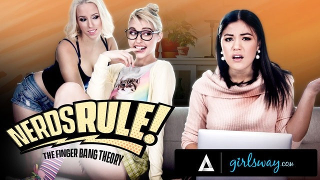 Nerdy Roommates Lily Mckee And Savannah Dodson Fake Being In A Sitcom While Banging A Friend - Full XXX Movies | ePornHIT.