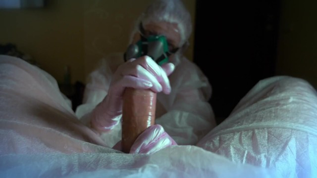 Woman in a Gas Mask and Gloves Jerks off a Cock and Sucks. - Full XXX Movies | ePornHIT.