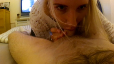 Blonde Babe Swallows Monster Cum Load