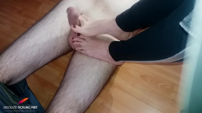 My Wife Gave me a Hot Footjob in the Kitchen