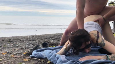 Stranger in Canada Fucks me at the Beach!!