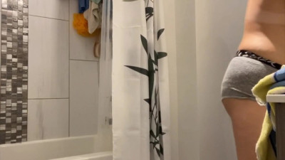 THICC my Babysitter Spent the Night, and I Filmed her in the Shower.